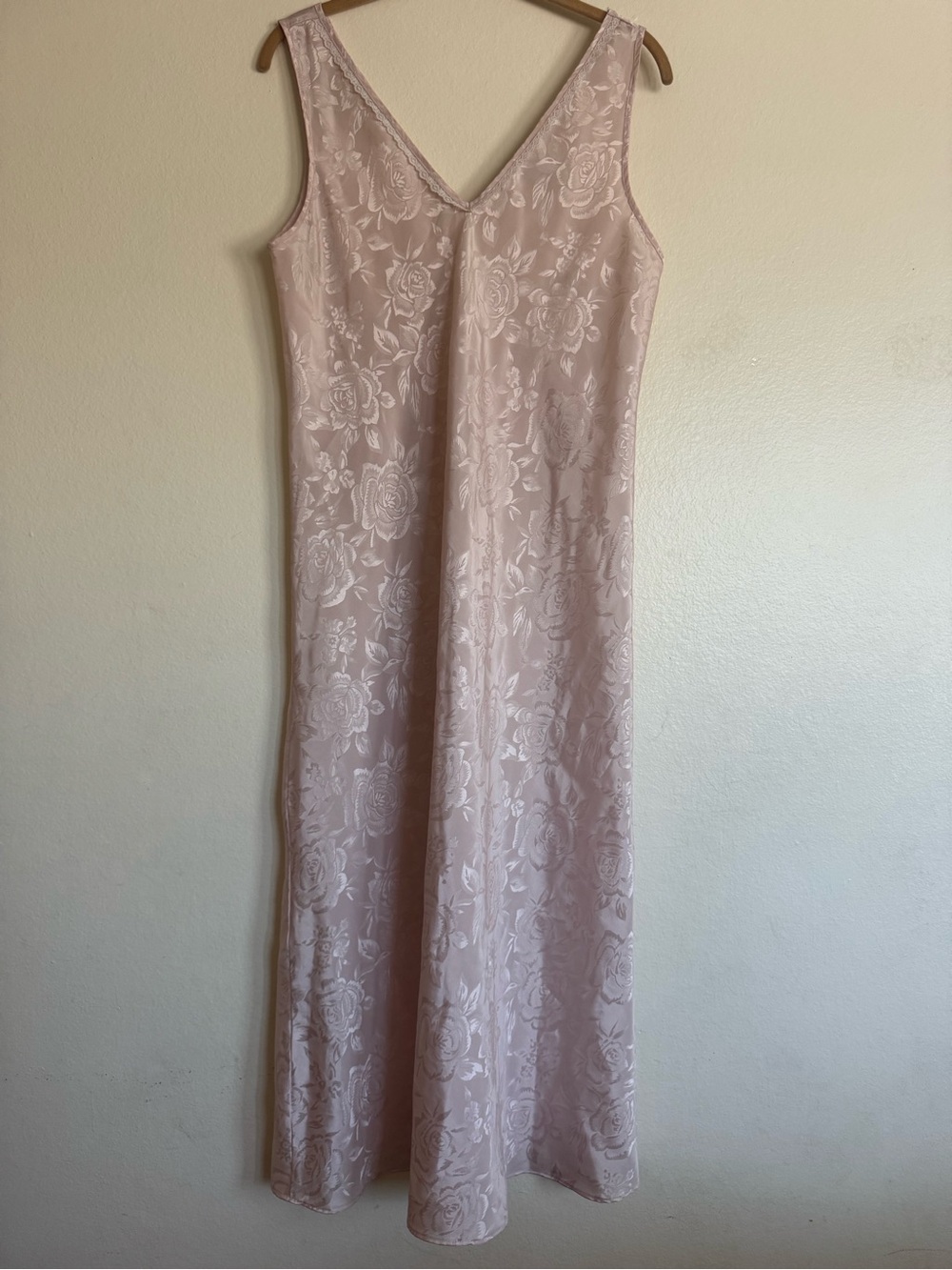 Oscar de la Renta Pink Label Pink Lace-Overlay Slip Dress nightgown